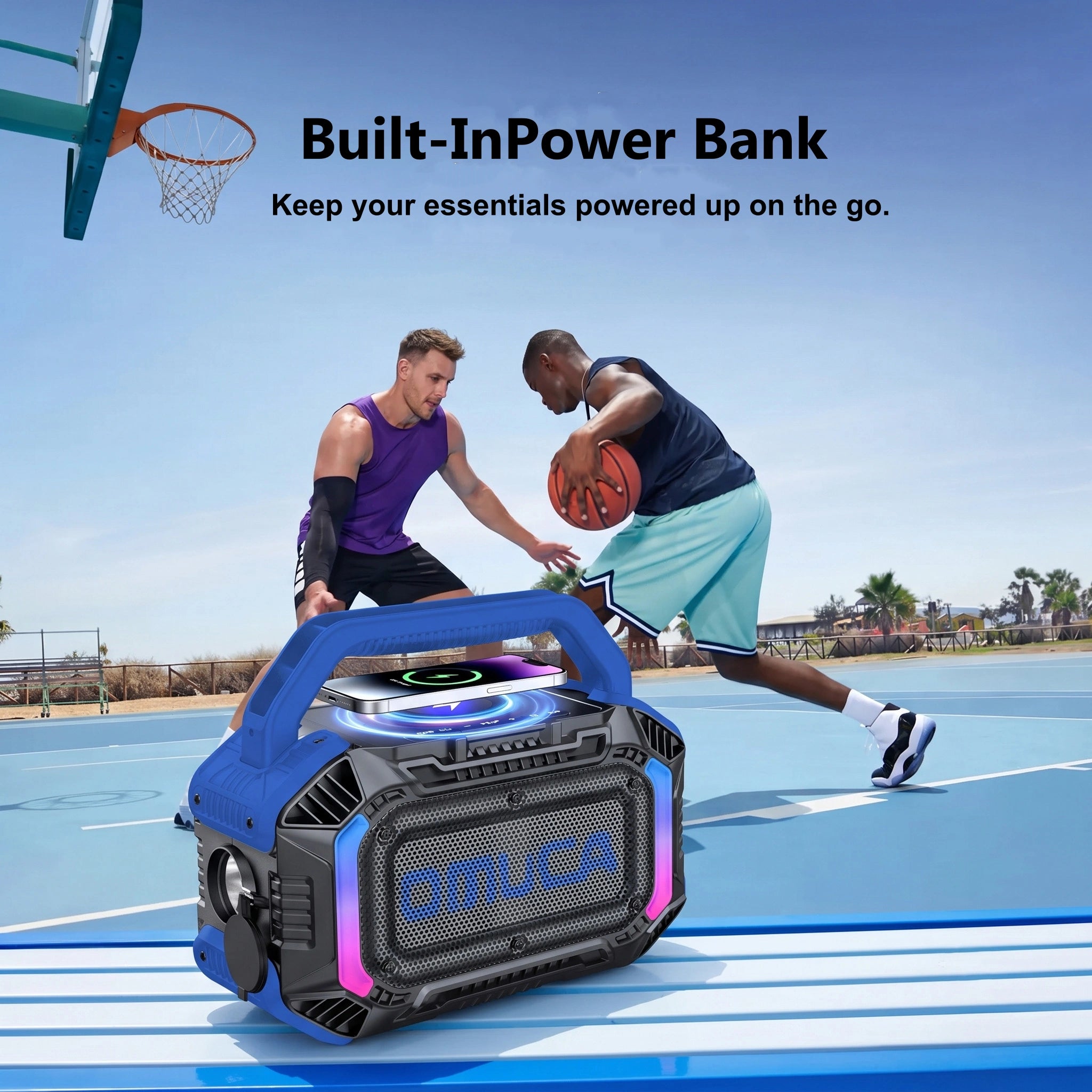 Omuca Portable Bluetooth 5.3 Waterproof Speaker