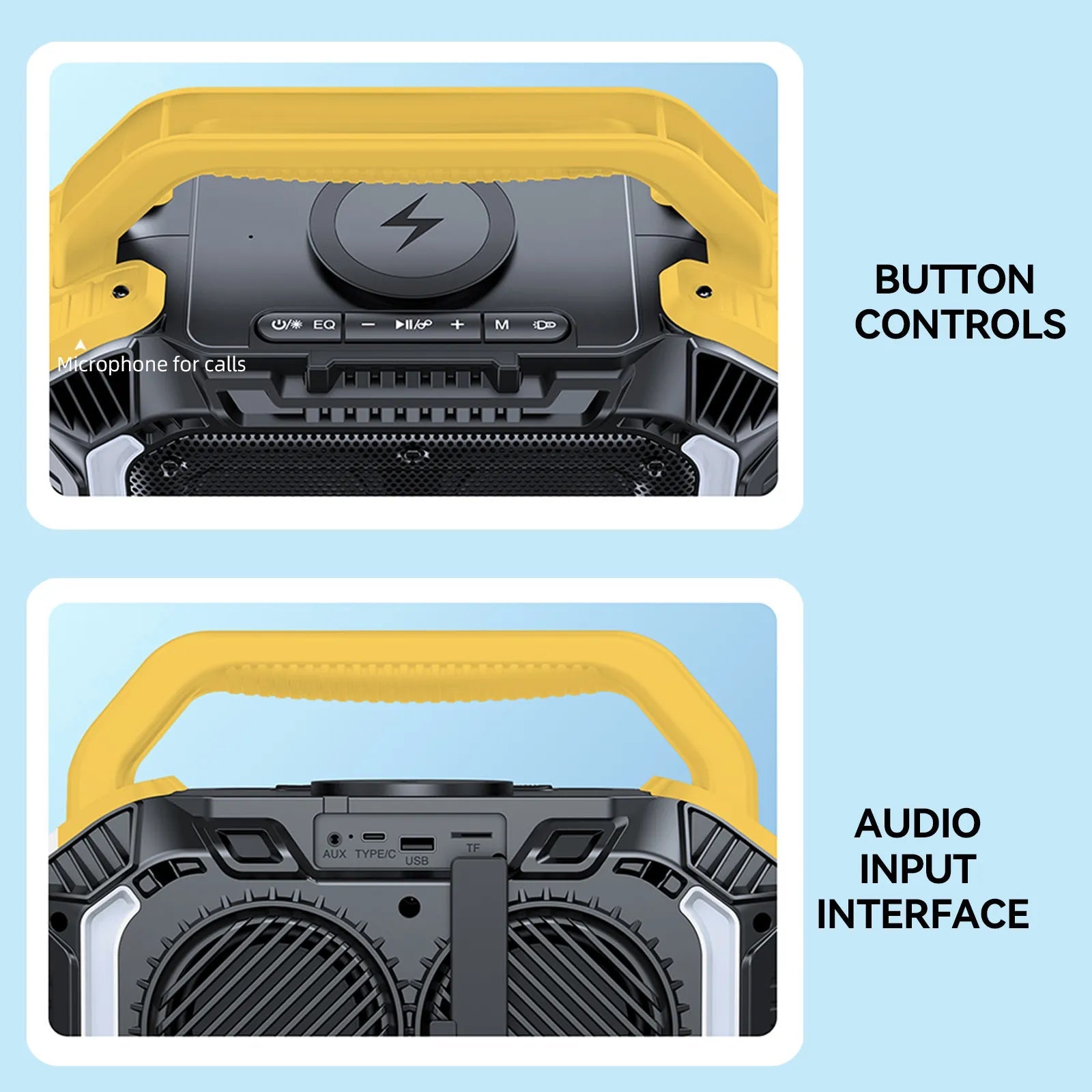 Omuca Portable Bluetooth 5.3 Waterproof Speaker - (Black)