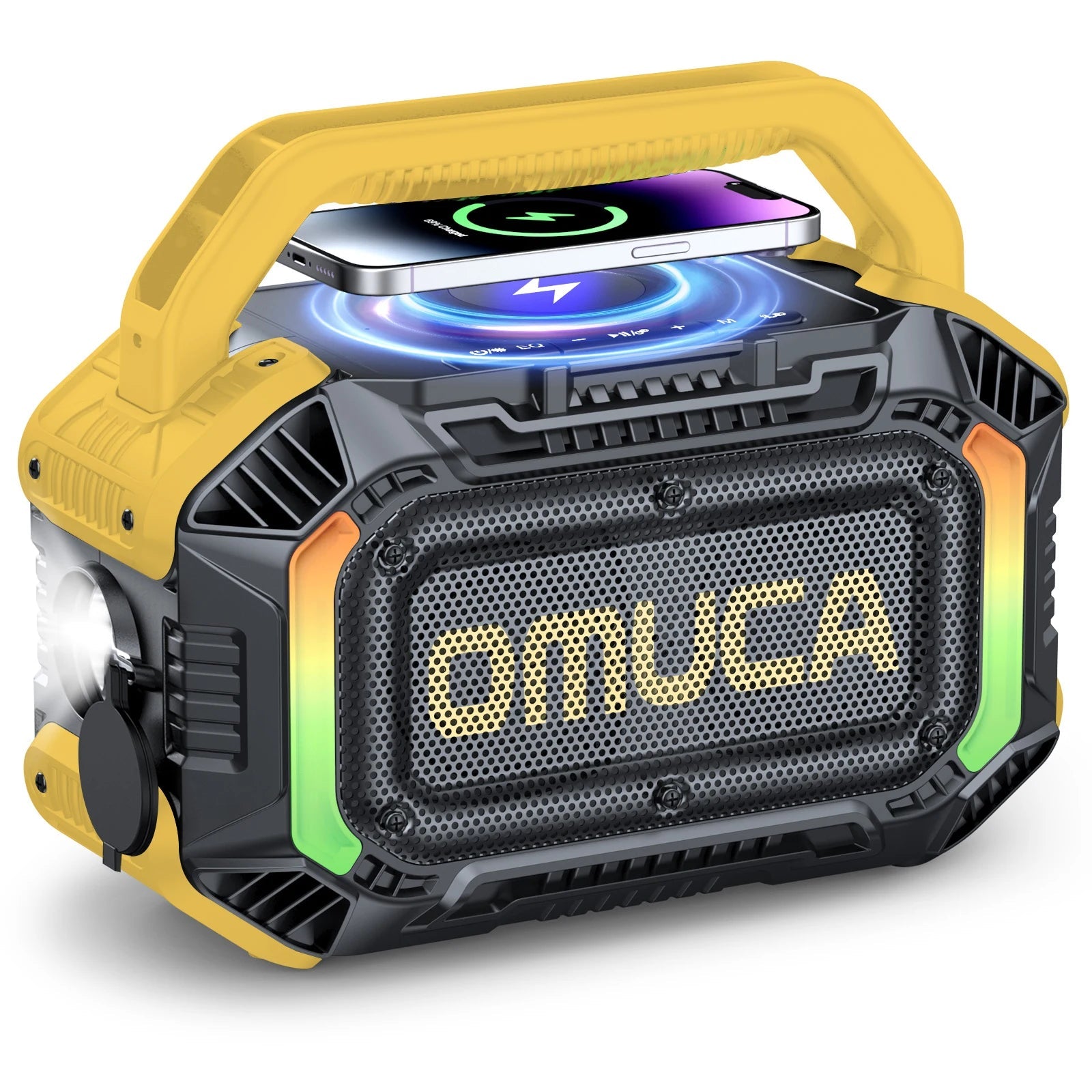 Omuca Portable Bluetooth 5.3 Waterproof Speaker - (Yellow)