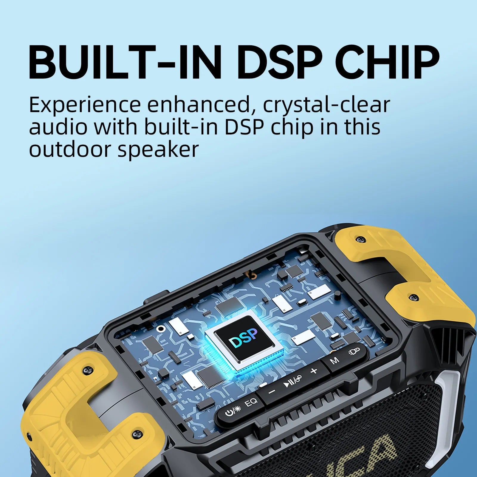 Omuca Portable Bluetooth 5.3 Waterproof Speaker - (Black)