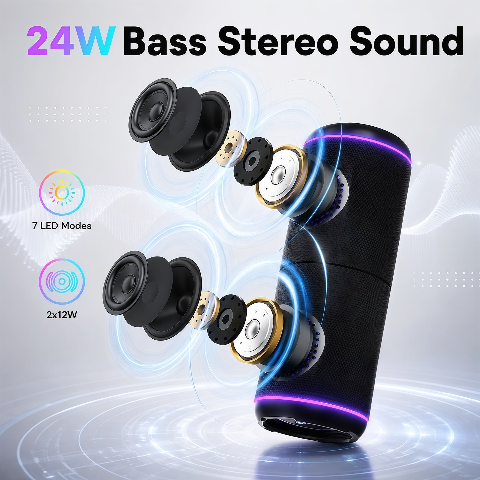 Omuca 2-in-1 Detachable Bluetooth Speaker - (Blue)