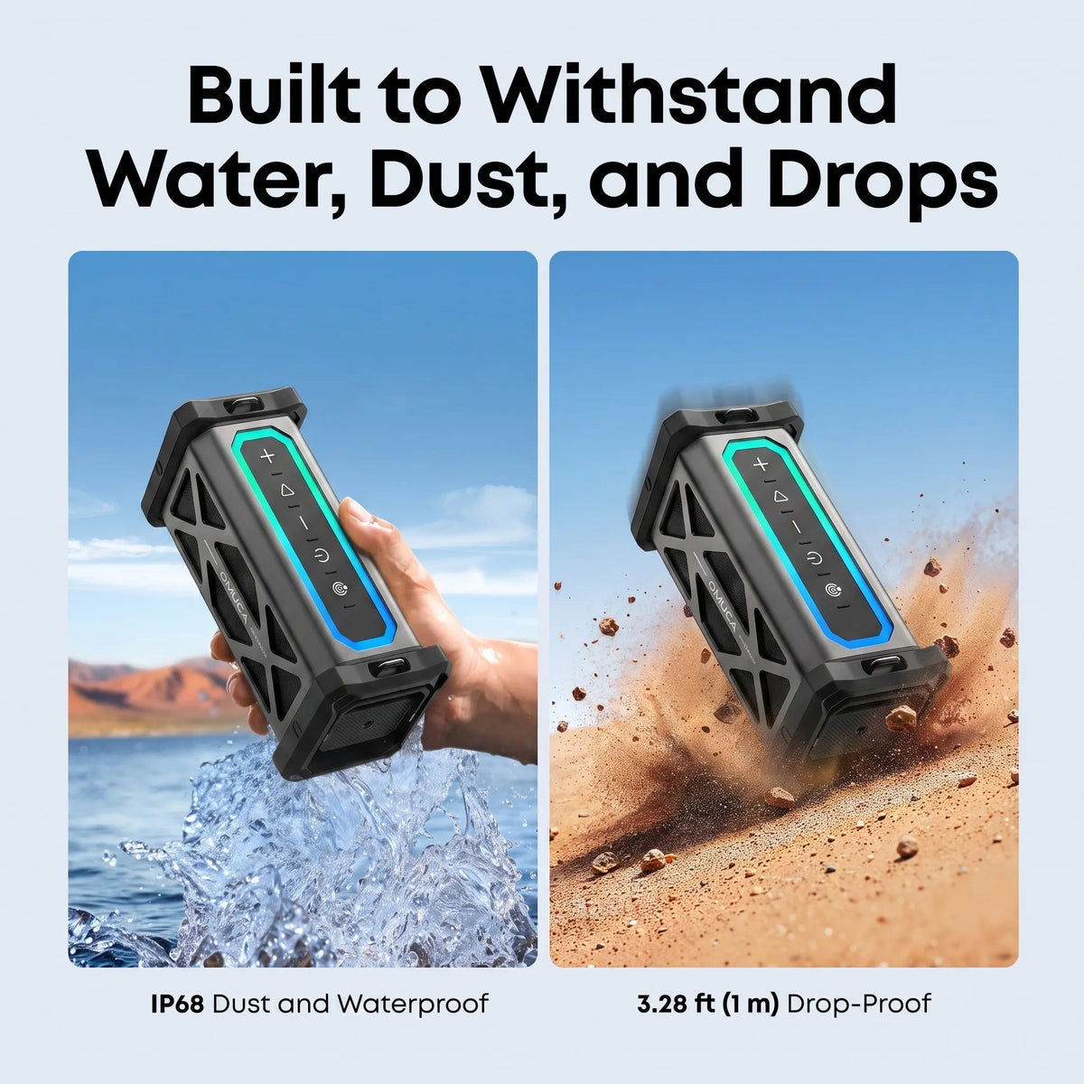 Omuca LYCANSCOUT Rugged Magnetic Bluetooth Speaker - ()