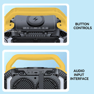 Omuca Portable Bluetooth 5.3 Waterproof Speaker - (Black)