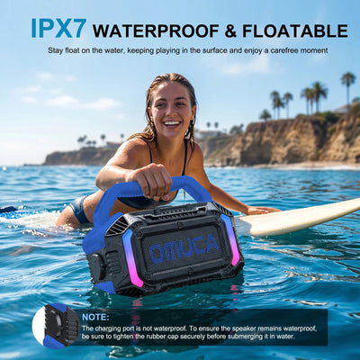 Omuca Portable Bluetooth 5.3 Waterproof Speaker - (Blue)