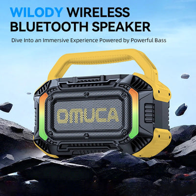 Omuca Portable Bluetooth 5.3 Waterproof Speaker - (Black)