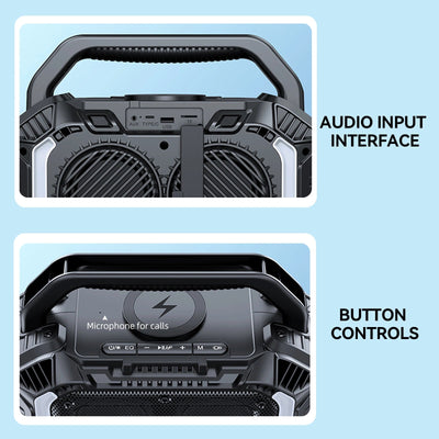Omuca Portable Bluetooth 5.3 Waterproof Speaker - (Black)